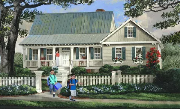 Country house plans 57-236 - front exterior, 1,764 sq ft, 3 bed, 2 bath house plans | Monster House Plans