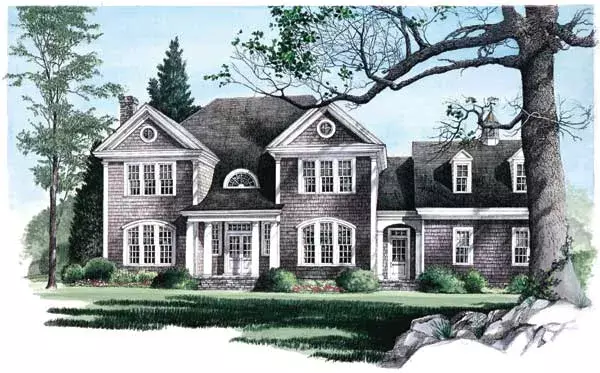 Hampton house plans 57-238 - front exterior, 3,783 sq ft, 5 bed, 4 bath house plans | Monster House Plans