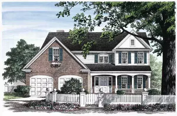 Country house plans 57-246 - front exterior, 2,204 sq ft, 3 bed, 2 bath house plans | Monster House Plans
