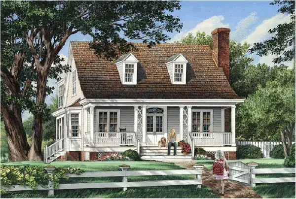 Country house plans 57-252 - front exterior, 2,184 sq ft, 3 bed, 3 bath house plans | Monster House Plans