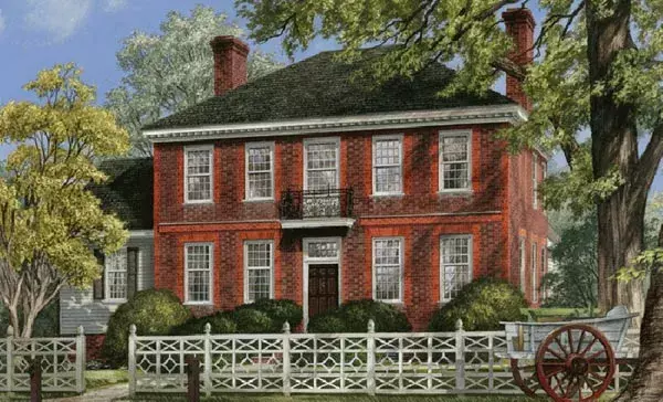 Colonial house plans 57-272 - front exterior, 3,893 sq ft, 4 bed, 4 bath house plans | Monster House Plans