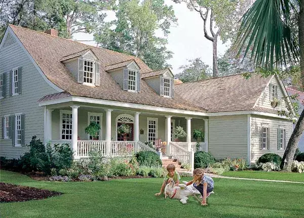 Southern house plans 57-279 - front exterior, 2,195 sq ft, 3 bed, 2 bath house plans | Monster House Plans