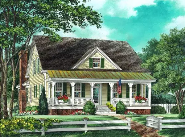 Country house plans 57-283 - front exterior, 2,479 sq ft, 3 bed, 3 bath house plans | Monster House Plans