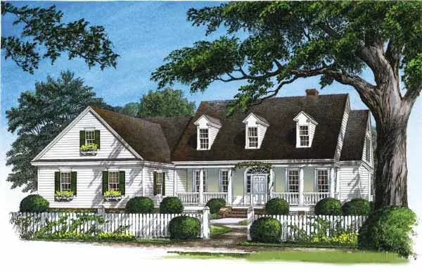Country house plans 57-294 - front exterior, 3,129 sq ft, 4 bed, 3 bath house plans | Monster House Plans