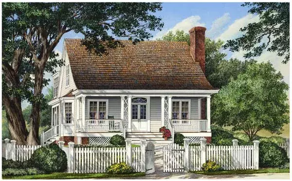 Country house plans 57-296 - front exterior, 2,157 sq ft, 3 bed, 2 bath house plans | Monster House Plans