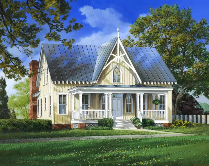Cape Cod house plans 57-360 - front exterior, 2,802 sq ft, 4 bed, 4 bath house plans | Monster House Plans