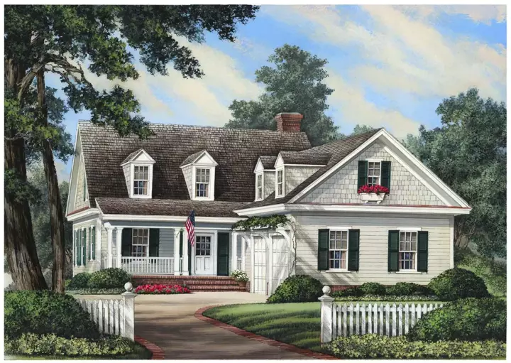 Country house plans 57-369 - front exterior, 1,866 sq ft, 3 bed, 2 bath house plans | Monster House Plans