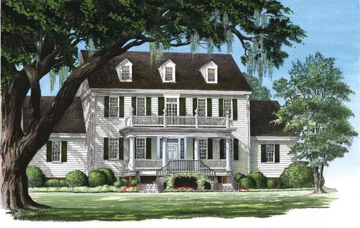 Southern house plans 57-402 - front exterior, 3,471 sq ft, 3 bed, 2 bath house plans | Monster House Plans