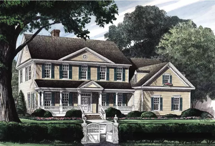Southern house plans 57-413 - front exterior, 3,272 sq ft, 4 bed, 3 bath house plans | Monster House Plans