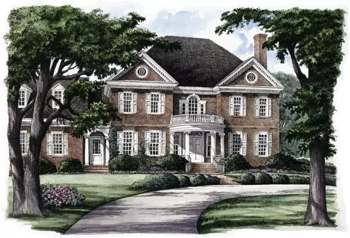 Southern house plans 57-415 - front exterior, 3,951 sq ft, 5 bed, 3 bath house plans | Monster House Plans