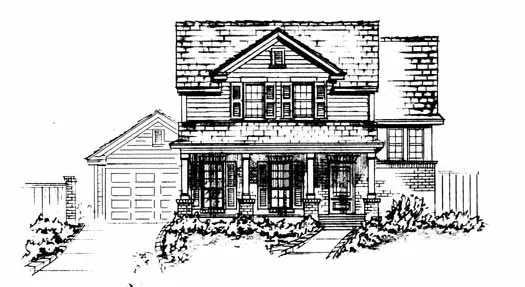 Southern Colonial house plans 58-105 - front exterior, 1,925 sq ft, 3 bed, 2 bath house plans | Monster House Plans