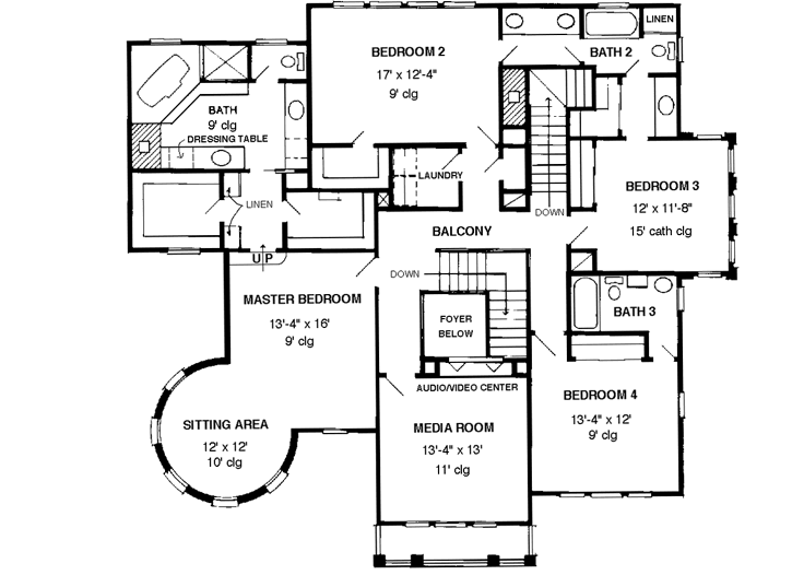 Upper/Second Floor Plan:58-107