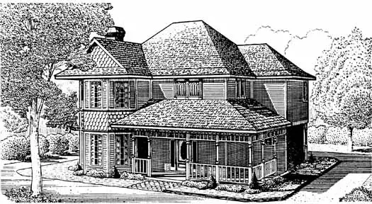 Country house plans 58-142 - front exterior, 1,678 sq ft, 3 bed, 2 bath house plans | Monster House Plans