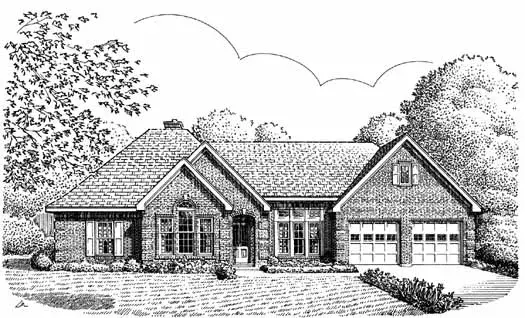 Traditional house plans 58-178 - front exterior, 2,185 sq ft, 3 bed, 2 bath house plans | Monster House Plans