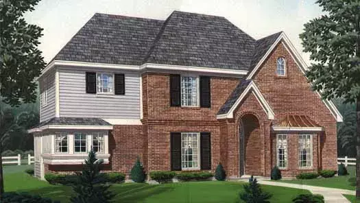 European house plans 58-183 - front exterior, 2,247 sq ft, 3 bed, 2 bath house plans | Monster House Plans