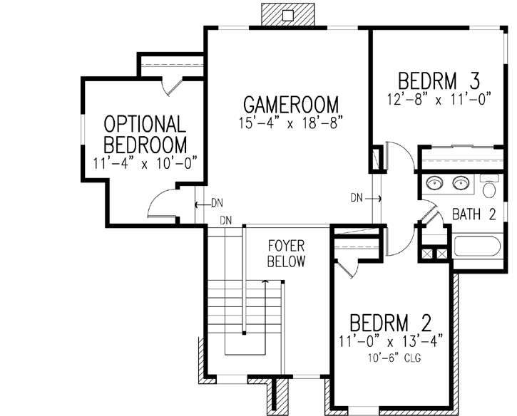 Upper/Second Floor Plan:58-184