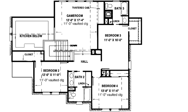 Upper/Second Floor Plan:58-190