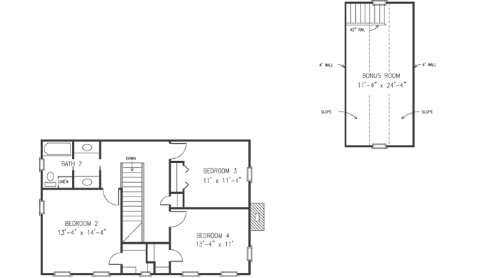 Upper/Second Floor Plan:58-196