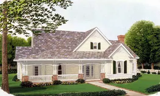Country house plans 58-207 - front exterior, 2,266 sq ft, 3 bed, 2 bath house plans | Monster House Plans