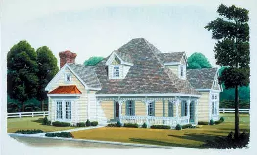 Victorian house plans 58-212 - front exterior, 2,282 sq ft, 3 bed, 3 bath house plans | Monster House Plans