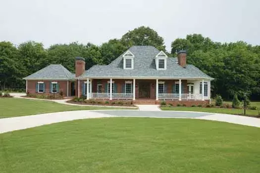 Country house plans 58-222 - front exterior, 3,050 sq ft, 4 bed, 3 bath house plans | Monster House Plans