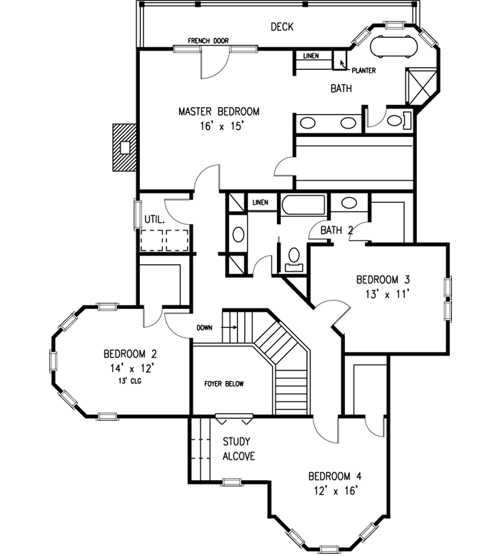 Upper/Second Floor Plan:58-226