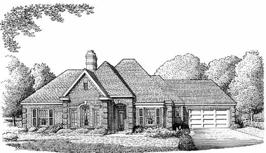 Traditional house plans 58-239 - front exterior, 2,339 sq ft, 4 bed, 2 bath house plans | Monster House Plans