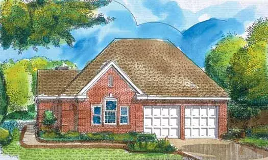 Traditional house plans 58-276 - front exterior, 1,922 sq ft, 2 bed, 2 bath house plans | Monster House Plans