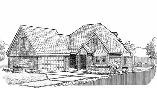 Traditional house plans 58-281 - front exterior, 1,548 sq ft, 2 bed, 2 bath house plans | Monster House Plans