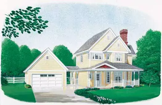 Country house plans 58-315 - front exterior, 1,682 sq ft, 3 bed, 2 bath house plans | Monster House Plans