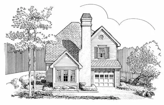 Traditional house plans 58-317 - front exterior, 1,690 sq ft, 3 bed, 2 bath house plans | Monster House Plans