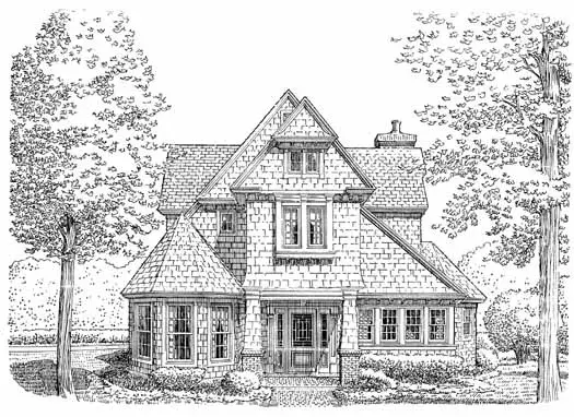 Country house plans 58-319 - front exterior, 2,699 sq ft, 4 bed, 3 bath house plans | Monster House Plans