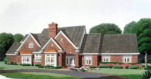 Country house plans 58-327 - front exterior, 3,725 sq ft, 4 bed, 3 bath house plans | Monster House Plans