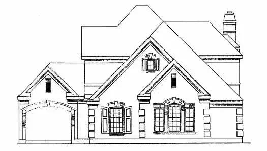 European house plans 58-343 - front exterior, 2,909 sq ft, 3 bed, 2 bath house plans | Monster House Plans