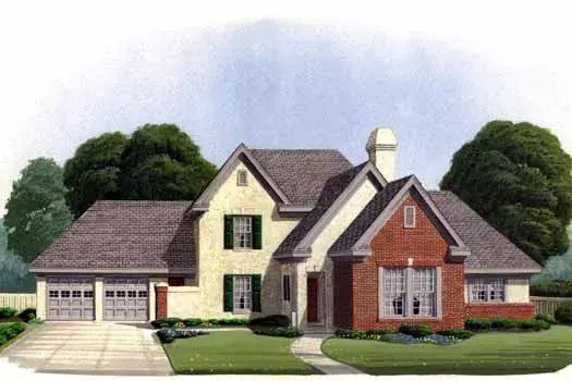Traditional house plans 58-360 - front exterior, 1,865 sq ft, 3 bed, 2 bath house plans | Monster House Plans