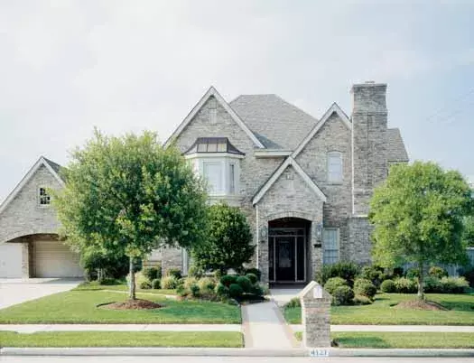 European house plans 58-363 - front exterior, 3,882 sq ft, 4 bed, 3 bath house plans | Monster House Plans