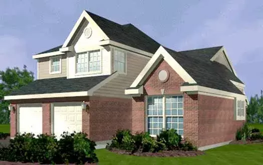 Traditional house plans 58-392 - front exterior, 1,866 sq ft, 3 bed, 2 bath house plans | Monster House Plans