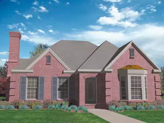 European house plans 58-400 - front exterior, 1,698 sq ft, 3 bed, 2 bath house plans | Monster House Plans