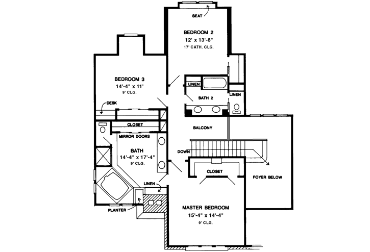 Upper/Second Floor Plan:58-429