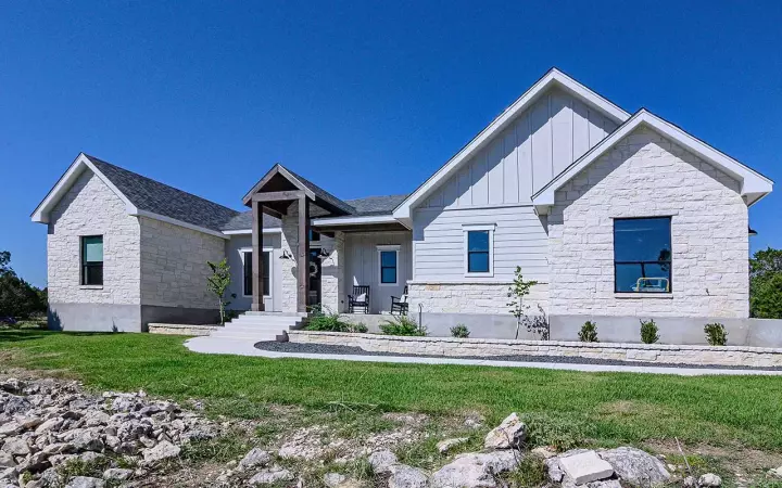 Modern house plans 59-160 - front exterior, 2,408 sq ft, 3 bed, 3 bath house plans | Monster House Plans