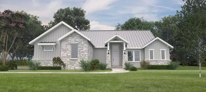 Ranch house plans 59-169 - front exterior, 2,518 sq ft, 3 bed, 2 bath house plans | Monster House Plans