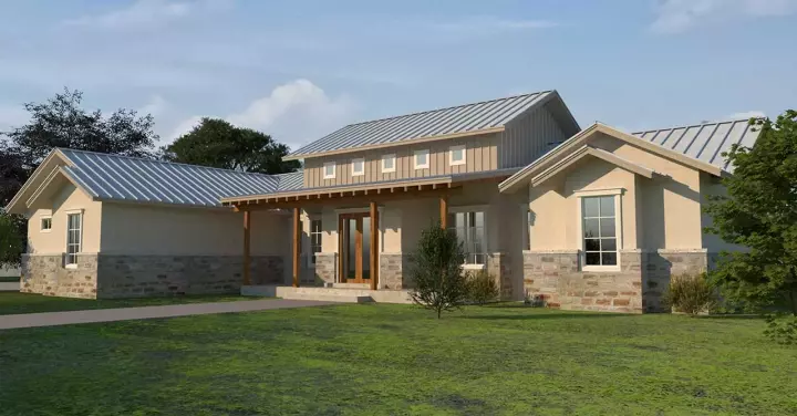 Farmhouse house plans 59-172 - front exterior, 2,527 sq ft, 3 bed, 3 bath house plans | Monster House Plans