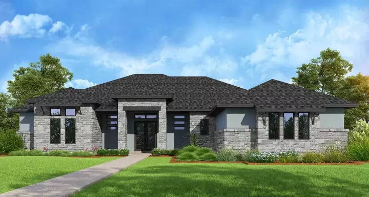 Modern house plans 59-183 - front exterior, 2,668 sq ft, 4 bed, 4 bath house plans | Monster House Plans