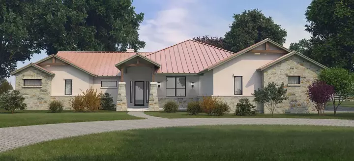 Country house plans 59-216 - front exterior, 3,022 sq ft, 4 bed, 4 bath house plans | Monster House Plans