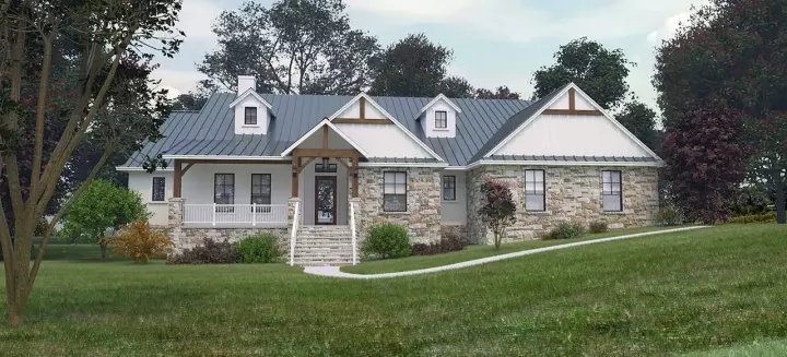 Country house plans 59-222 - front exterior, 3,071 sq ft, 3 bed, 2 bath house plans | Monster House Plans