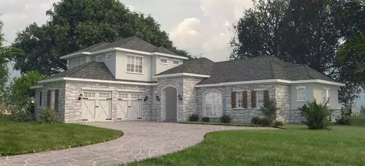 Country house plans 59-224 - front exterior, 3,086 sq ft, 4 bed, 3 bath house plans | Monster House Plans