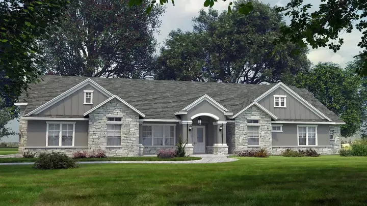 Traditional house plans 59-229 - front exterior, 3,111 sq ft, 4 bed, 3 bath house plans | Monster House Plans