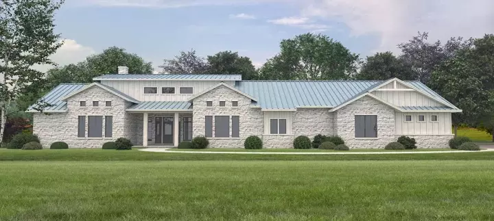 Ranch house plans 59-234 - front exterior, 3,178 sq ft, 3 bed, 3 bath house plans | Monster House Plans