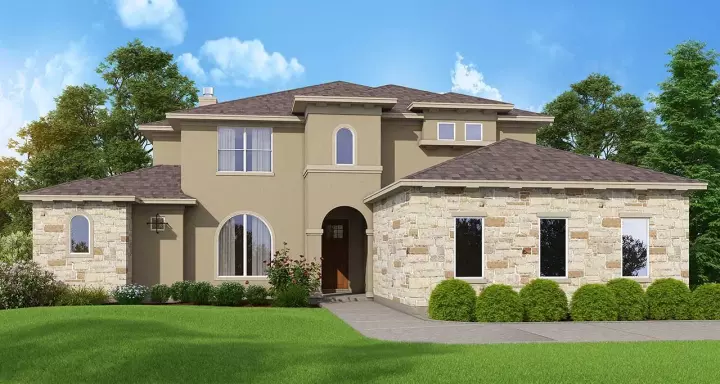 Mediterranean house plans 59-244 - front exterior, 3,213 sq ft, 4 bed, 3 bath house plans | Monster House Plans