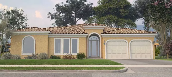 Mediterranean house plans 59-246 - front exterior, 3,222 sq ft, 3 bed, 2 bath house plans | Monster House Plans